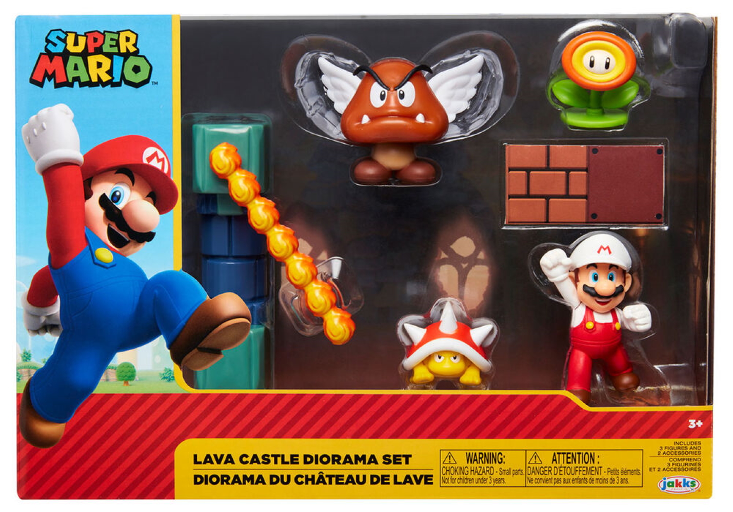 Super Mario - Dvorac od lave set za igru - kolekcionarska figura 6 cm