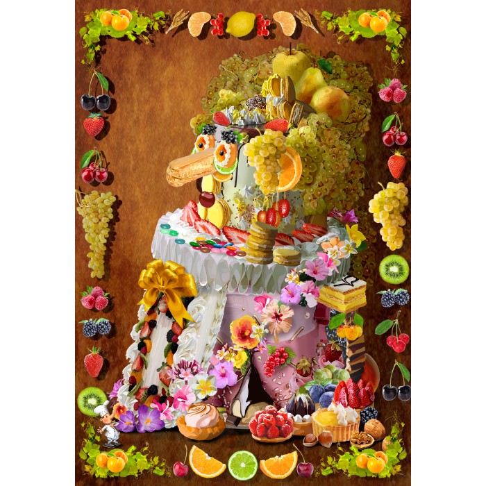 Puzzle La Cantatrice Gâteau inspirée par Arcimboldo