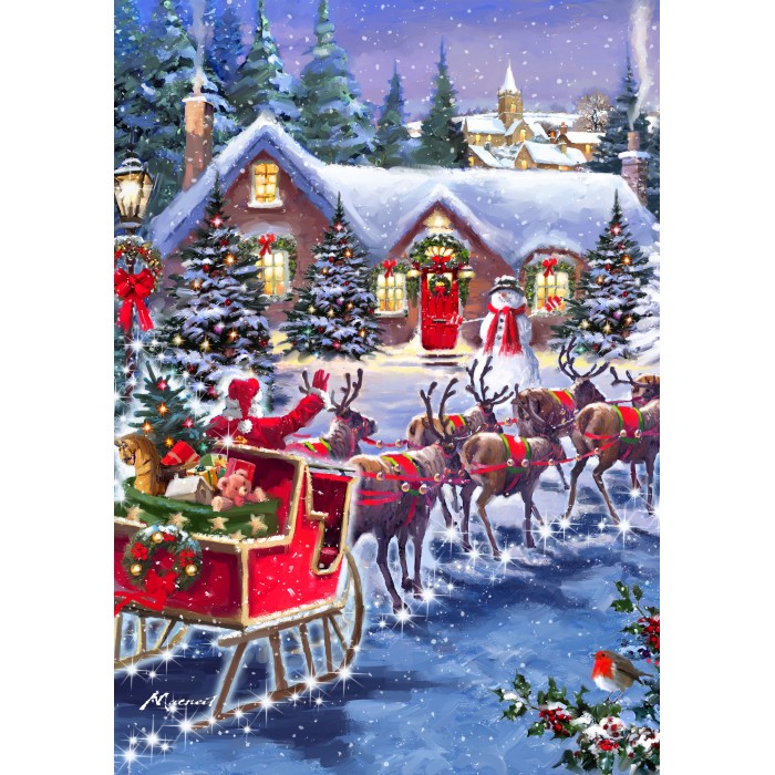 Puzzle Santa And Sleigh
