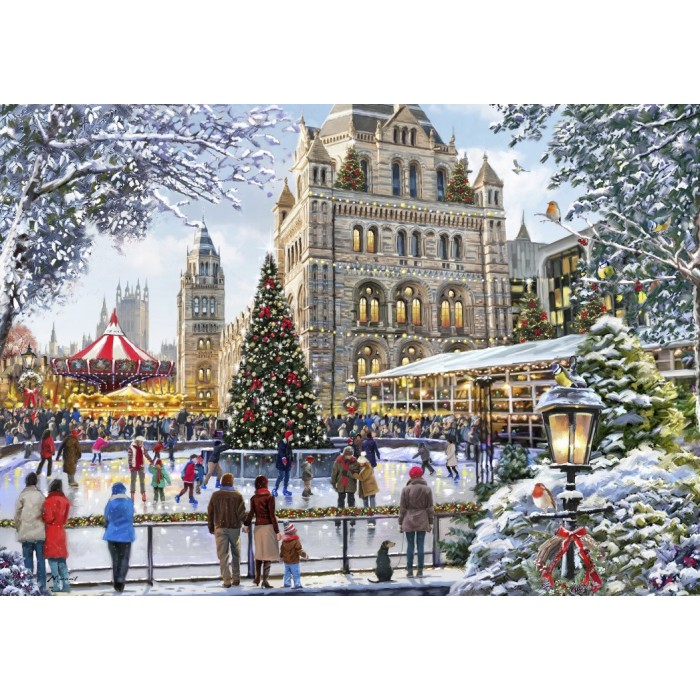 Puzzle Skating Outside Natural History Museum