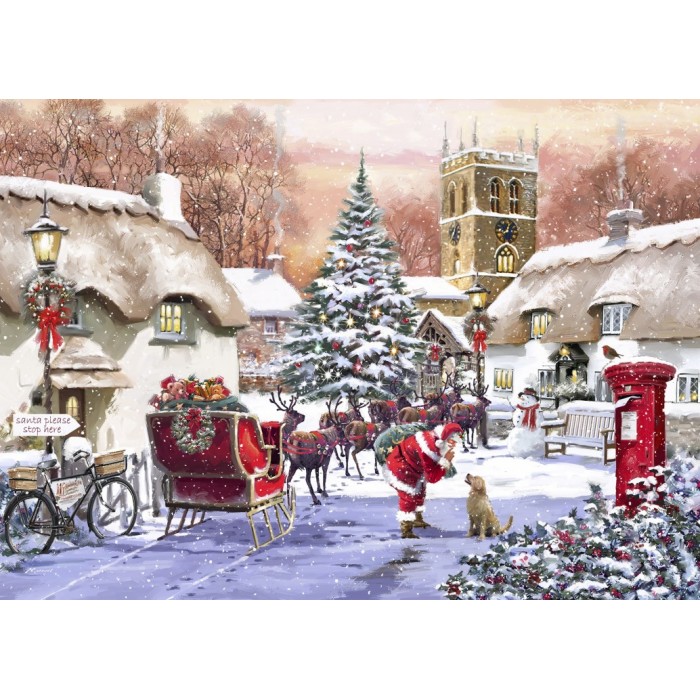 Puzzle Village and Santa