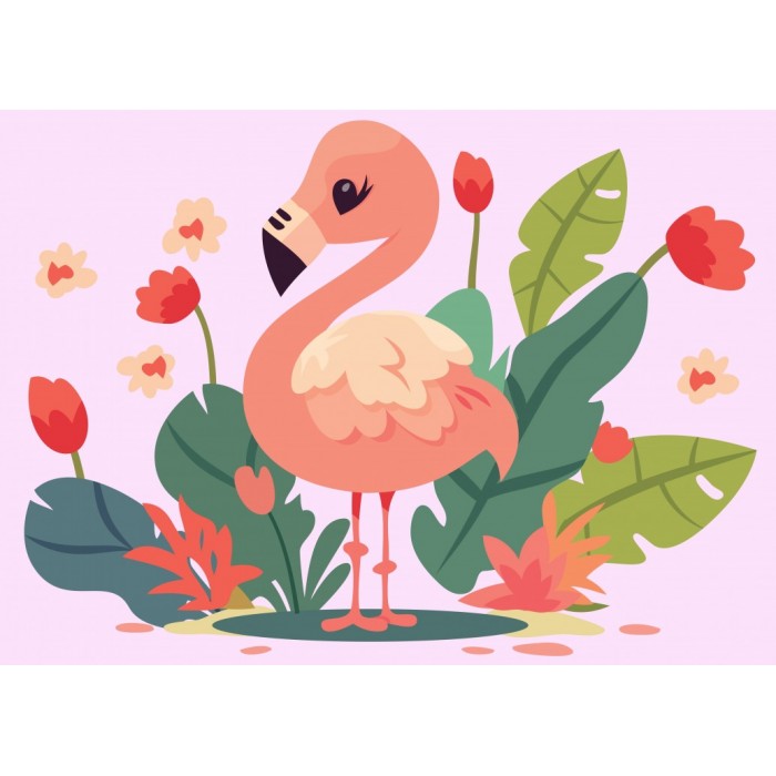 Puzzle Mon Joli Flamant Rose
