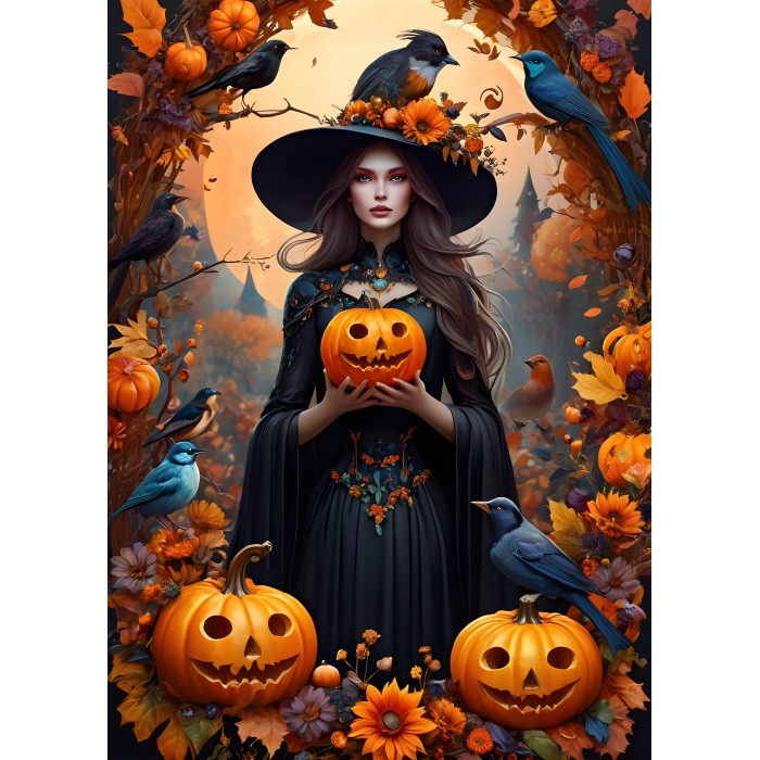 Puzzle Halloween Witch