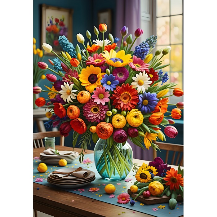 Puzzle Colourful Bouquet