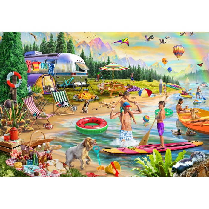 Puzzle Ljetni kamp na jezeru