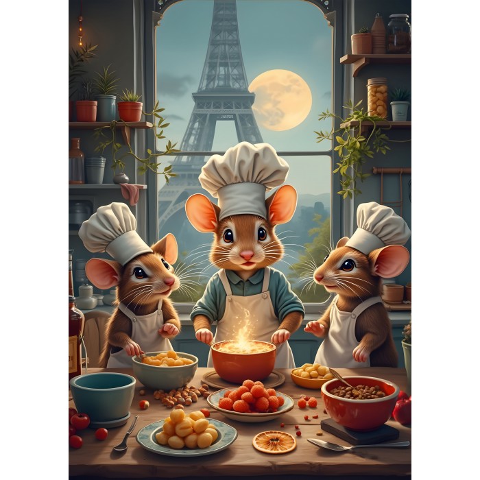 Puzzle Mali kuhari Pariza
