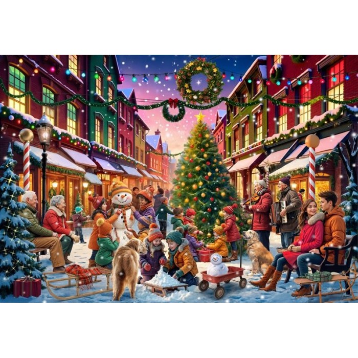 Puzzle Božićna ulica
