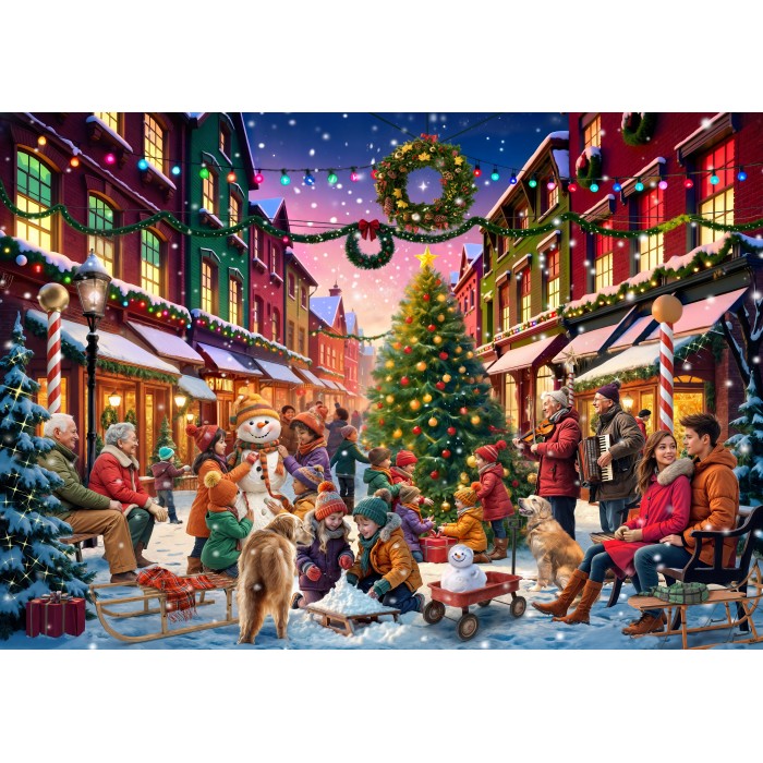 Puzzle Božićna ulica