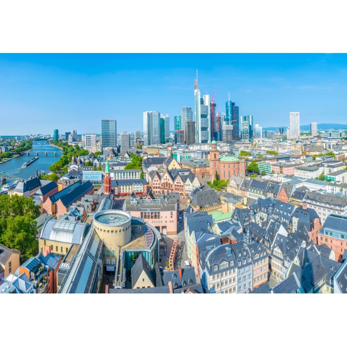 Puzzle Snimak iz zraka Frankfurta, Njemačka