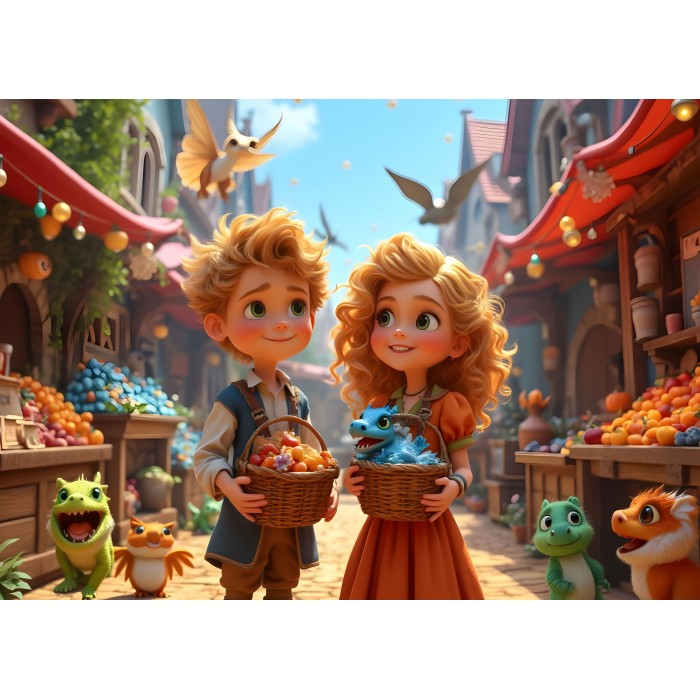Puzzle Tržnica malih zmajeva