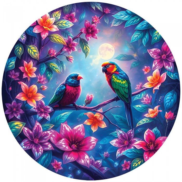 Okrugli puzzle - Les Oiseaux sur la Branche