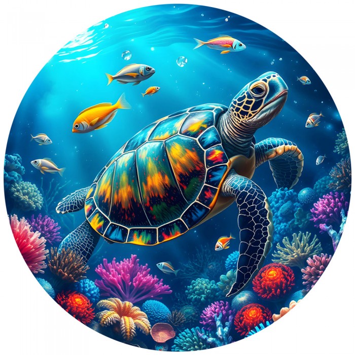Okrugli puzzle - Sous l'Océan