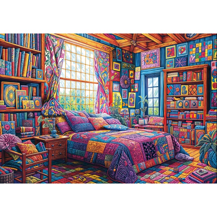 Puzzle Moja šarena soba