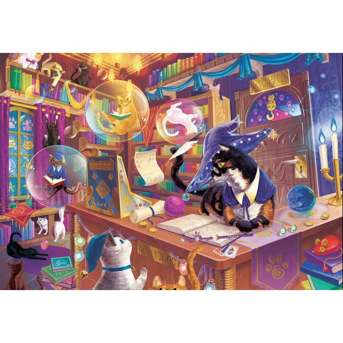 Puzzle Knjižara čarobnih mačaka