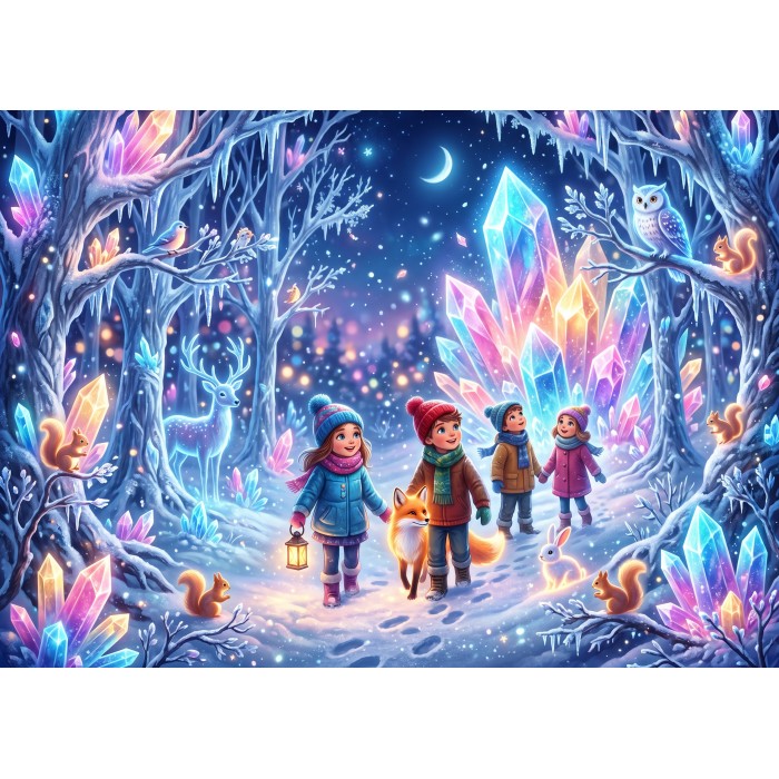 Puzzle Čarobna noć u šumi