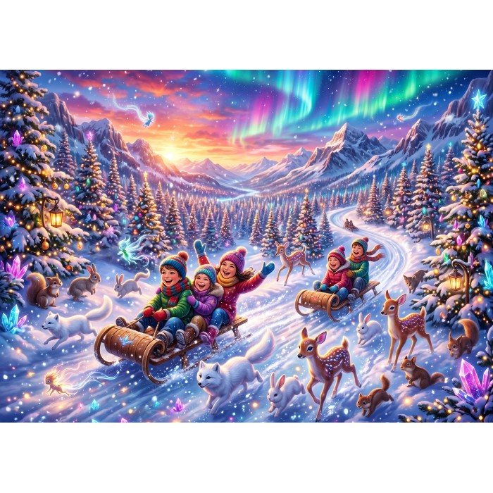 Puzzle Bajkovita zima u planinama