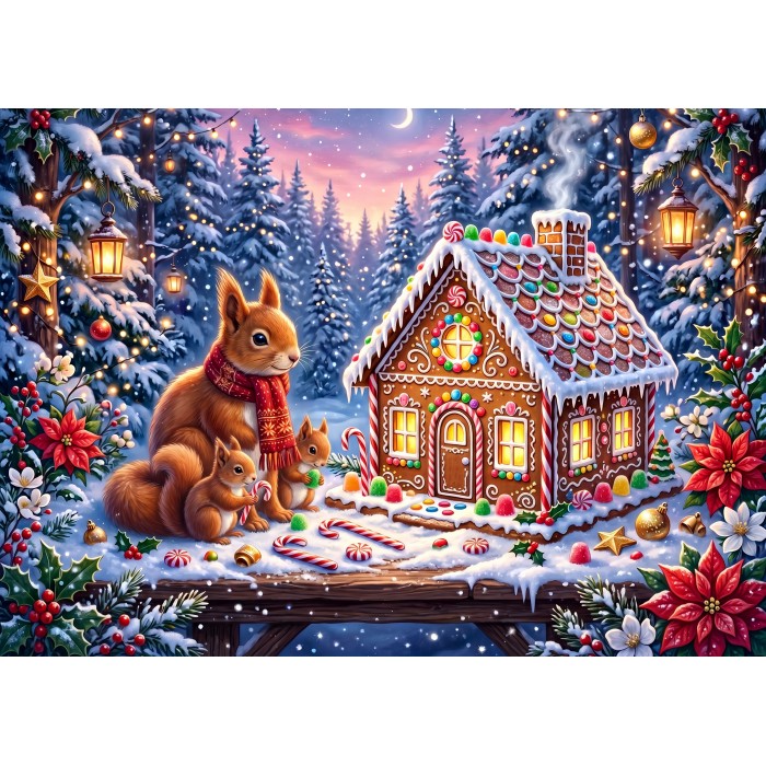 Puzzle Božićne poslastice za vjeverice