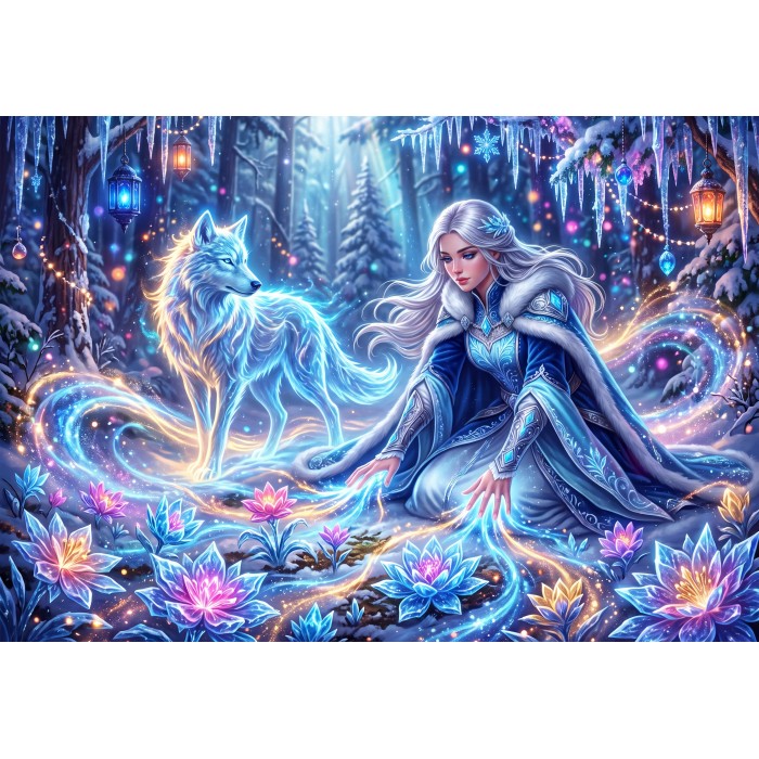Puzzle Kraljevstvo snježnog cvijeća
