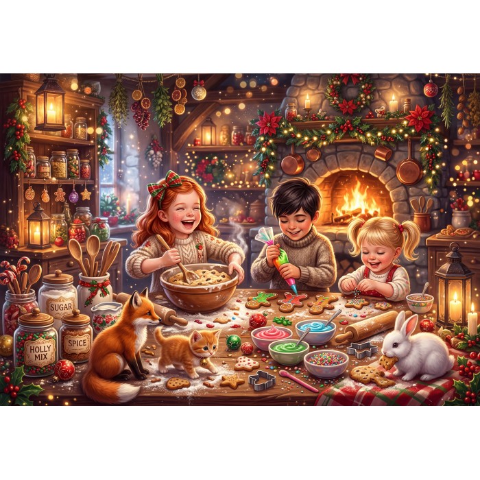 Puzzle Mali božićni pekari