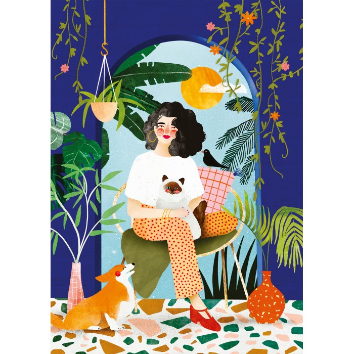 Puzzle Plavi vrt
