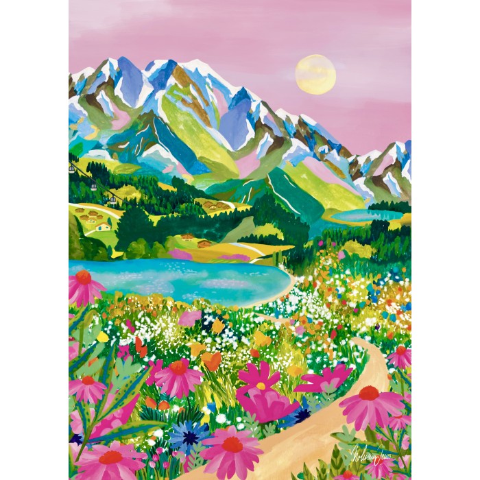 Puzzle Izlazak sunca nad Alpama