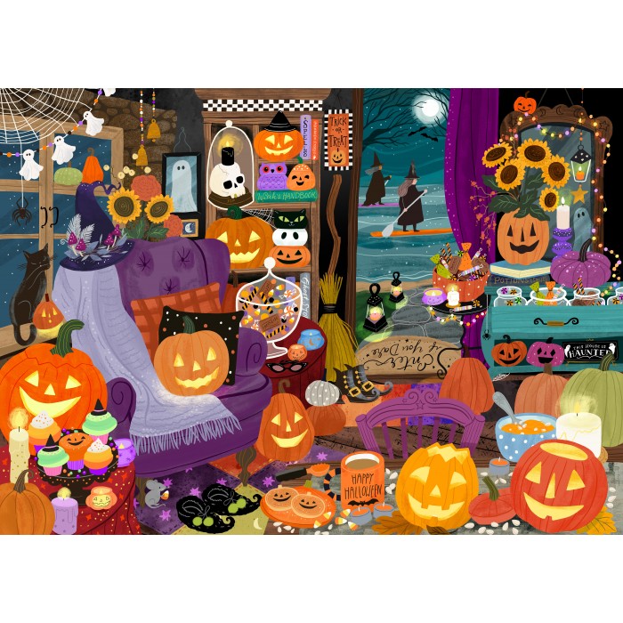 Puzzle Halloween vještičji sat