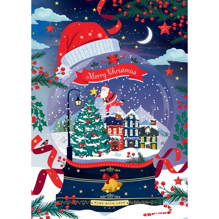 Puzzle Zasnježeno božićno selo