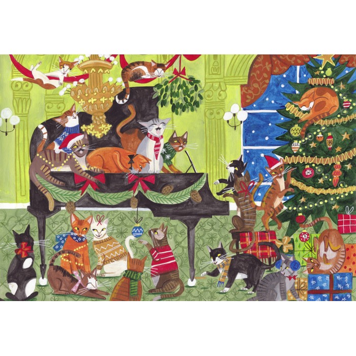 Puzzle Mačke za klavirom