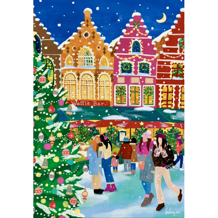 Puzzle Božićna tržnica u Bruggeu
