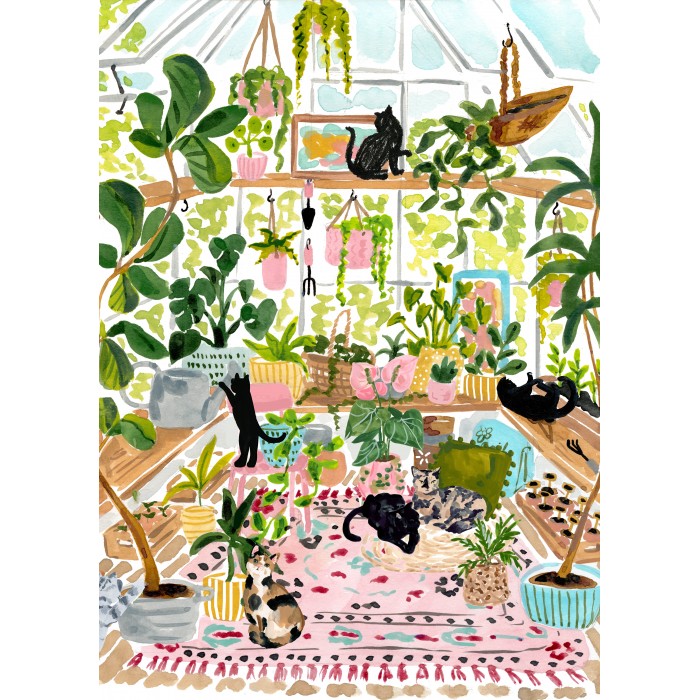 Puzzle Botanical Cats