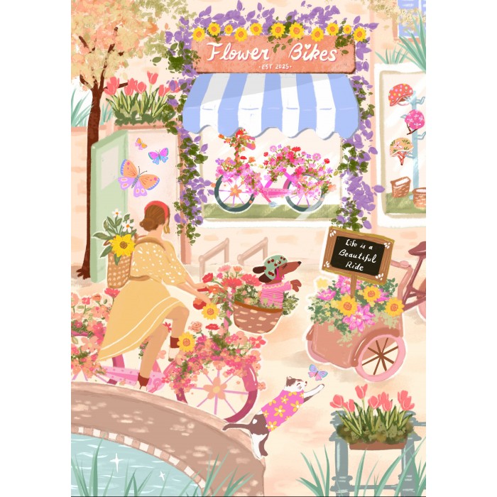 Puzzle Cvjetni bicikli