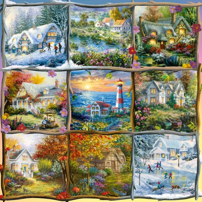 Puzzle Devet zakrpa godišnjih doba