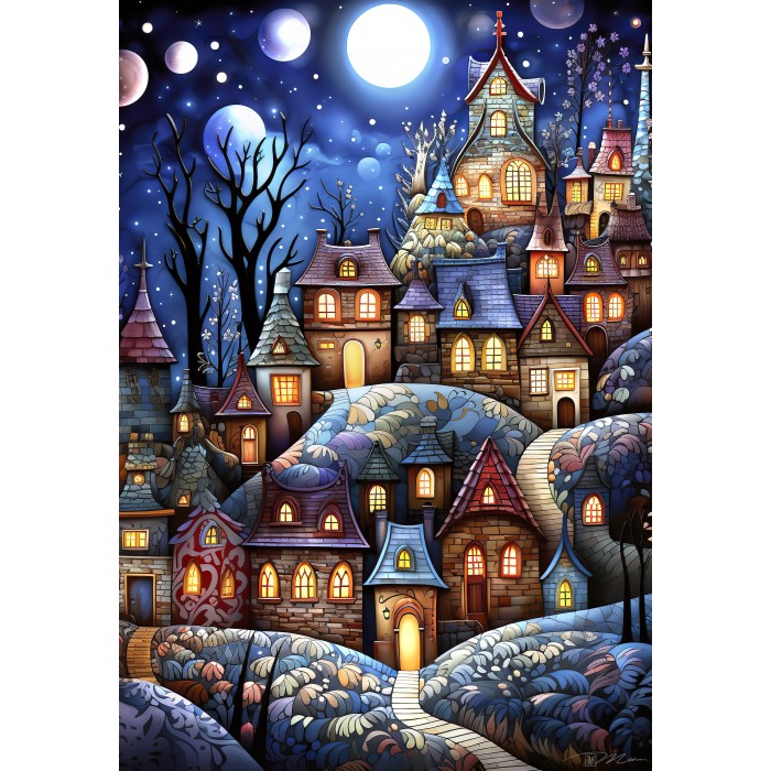 Puzzle Selo pod mjesecom