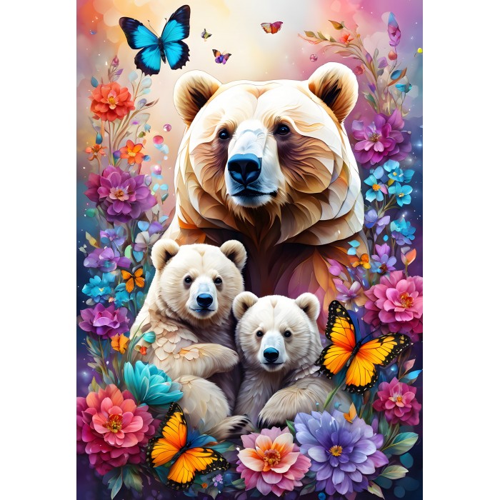 Puzzle Medvjedi - Kolekcija Majčinska ljubav