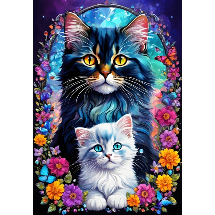 Puzzle Mačke - Kolekcija Majčinska ljubav