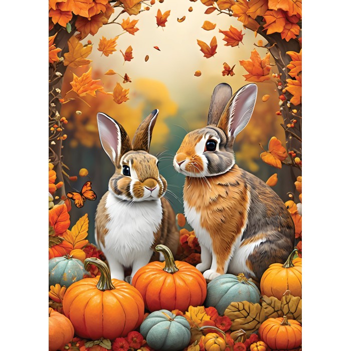 Puzzle Autumn Bunnies