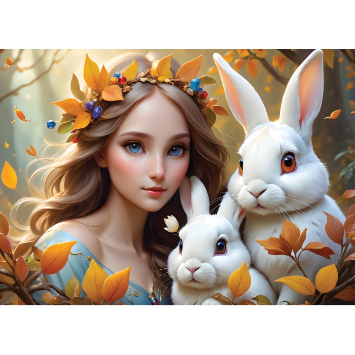 Puzzle Lady and Bunnies