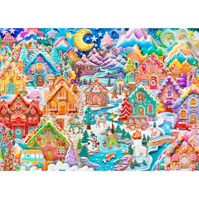Puzzle Colorful Cookietown Night