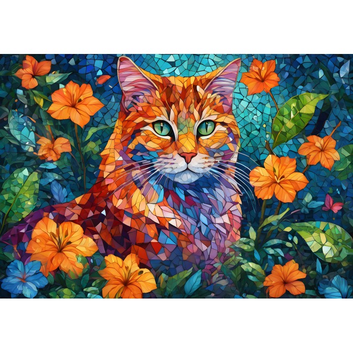 Puzzle Mozaik mačaka