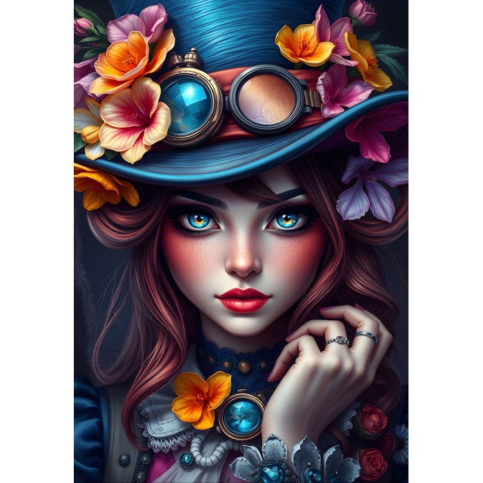 Puzzle Žena sa šeširom