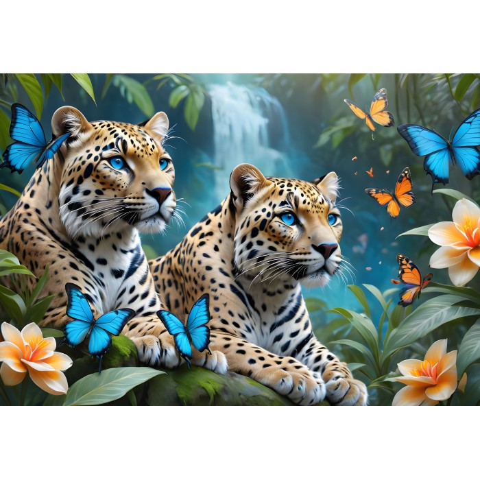 Puzzle Dva leoparda