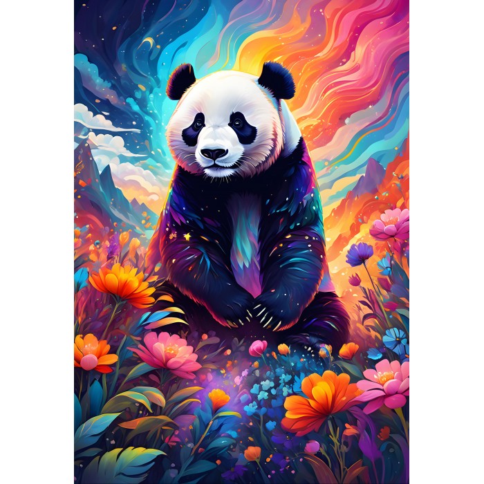 Puzzle Šarena panda