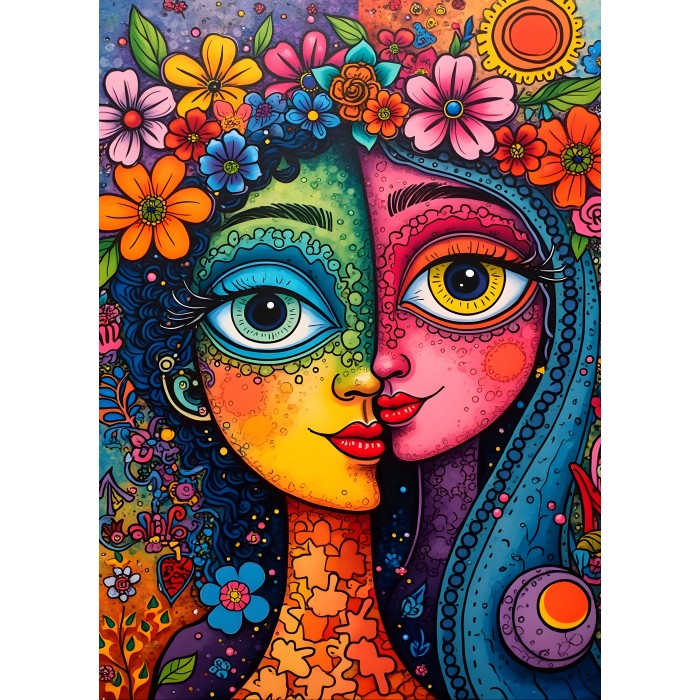 Puzzle Šareni duo