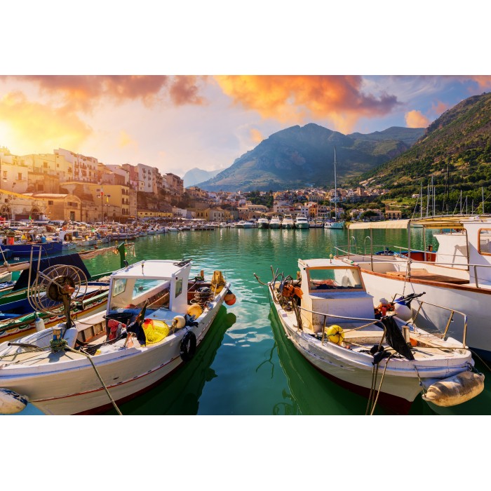 Puzzle Luka i ribarski čamci - Sicilija