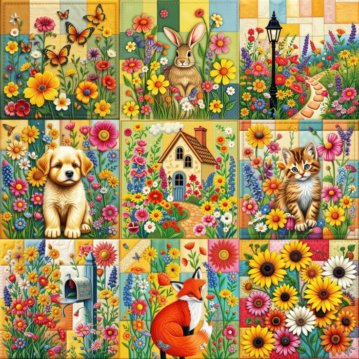 Puzzle Patchwork seoskog vrta