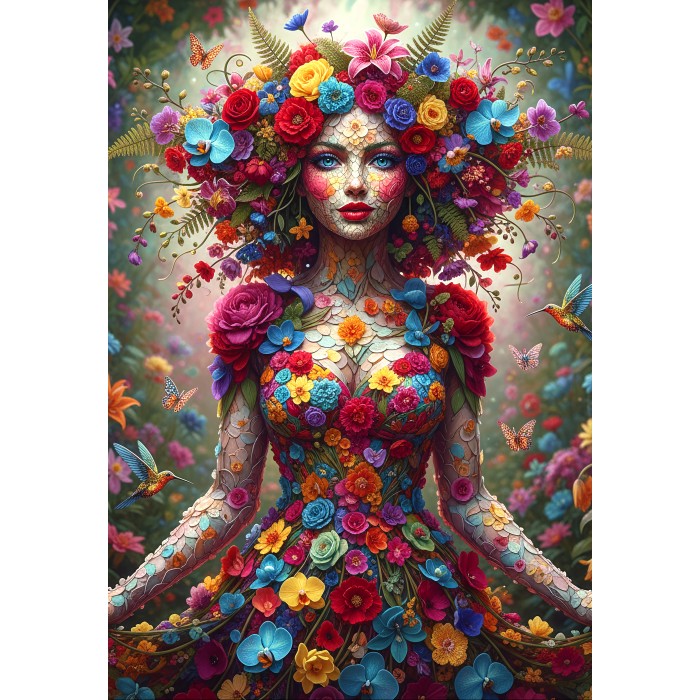 Puzzle Cvjetna žena