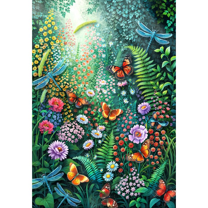 Puzzle Leptiri u vrtu