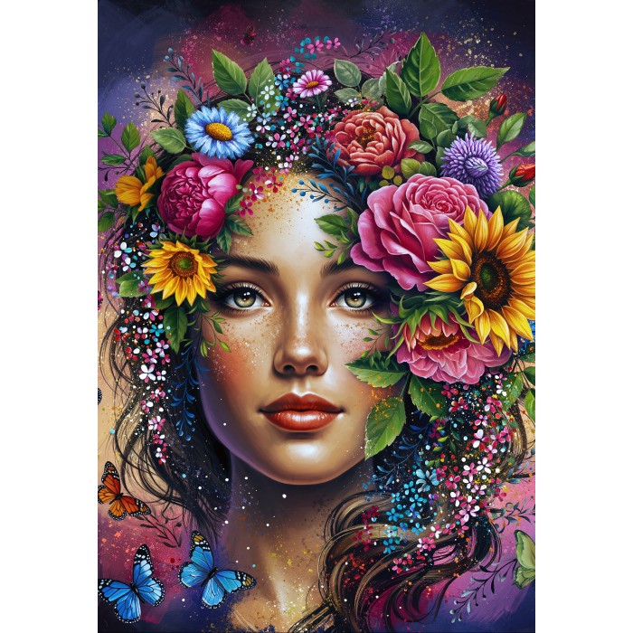 Puzzle Blooming Lady