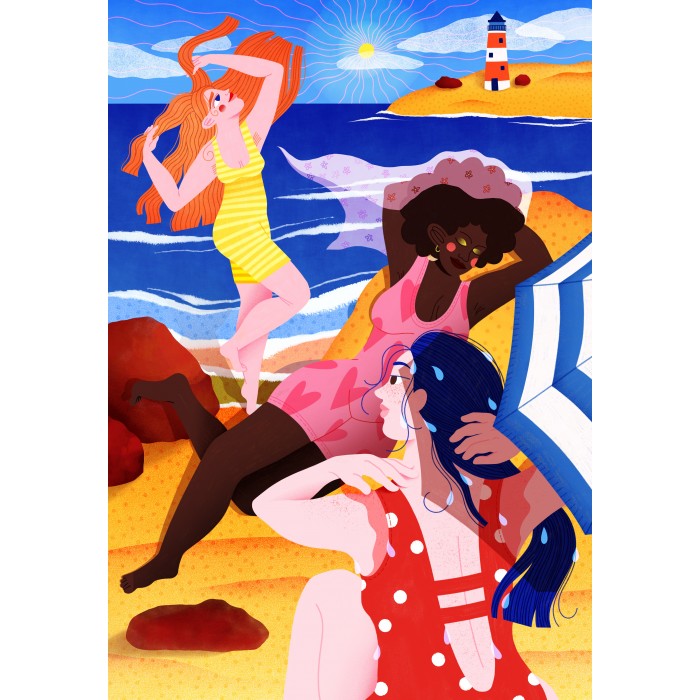 Puzzle Kupanje kao Picasso