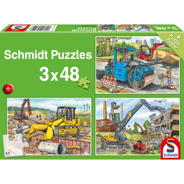 Puzzle Moja omiljena građevinska vozila